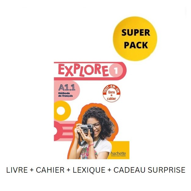 EXPLORE MINI 1 SUPER PACK (LIVRE + CAHIER + LEXIQUE + CADEAU SURPRISE)