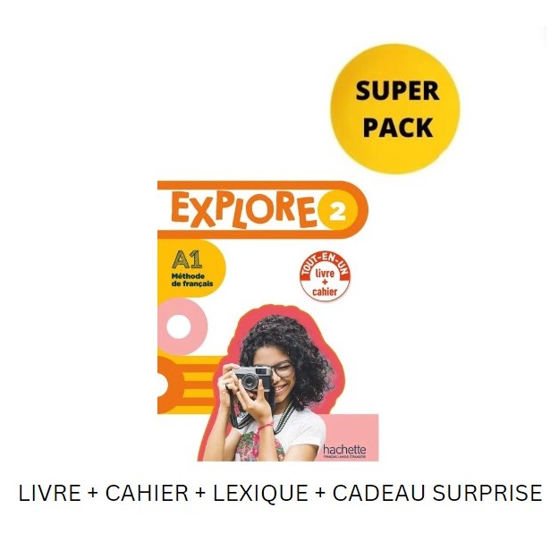 EXPLORE MINI 2 SUPER PACK (LIVRE + CAHIER + LEXIQUE + CADEAU SURPRISE)