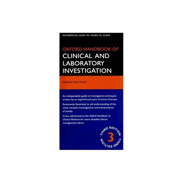 OXFORD HANDBOOK OF CLINICAL AND LABORATORY INVESTIGATION 3RD ED PB