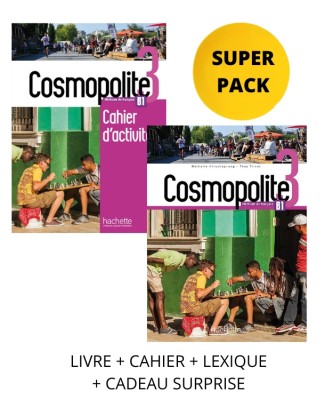 COSMOPOLITE 3 SUPER PACK (LIVRE + CAHIER + LEXIQUE + CADEAU SURPRISE)