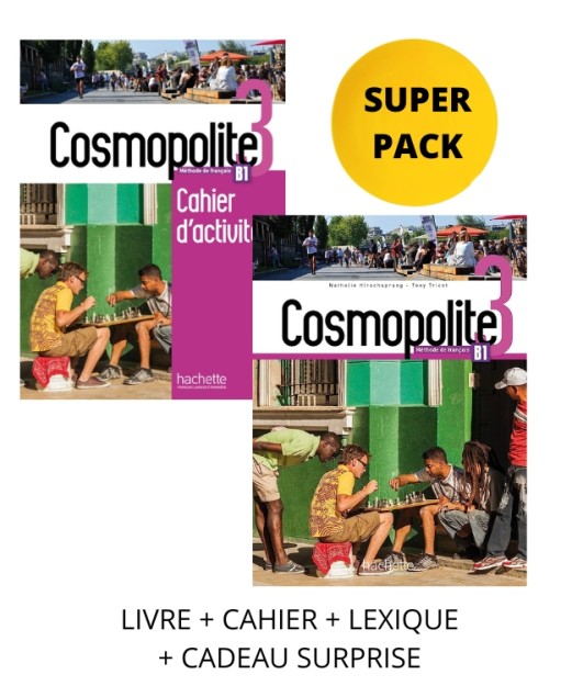 COSMOPOLITE 3 SUPER PACK (LIVRE + CAHIER + LEXIQUE + CADEAU SURPRISE)