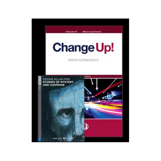 CHANGE UP UPPER-INTERMEDIATE - SB   WB (ONE VOLUME) + 2 AUDIO CDS+READER (STORIES OF MYSTERY AND SUS