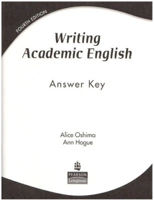 WRITING ACADEMIC ENGLISH ANSWER KEY 4TH ED