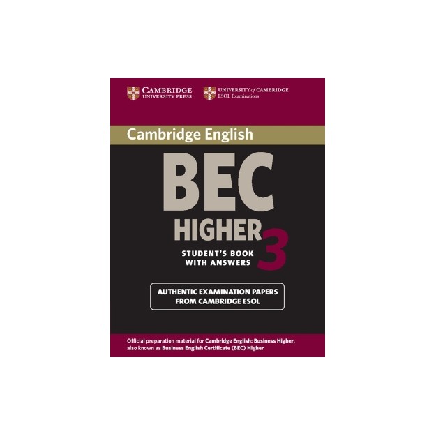 CAMBRIDGE BEC HIGHER 3 SB W/A
