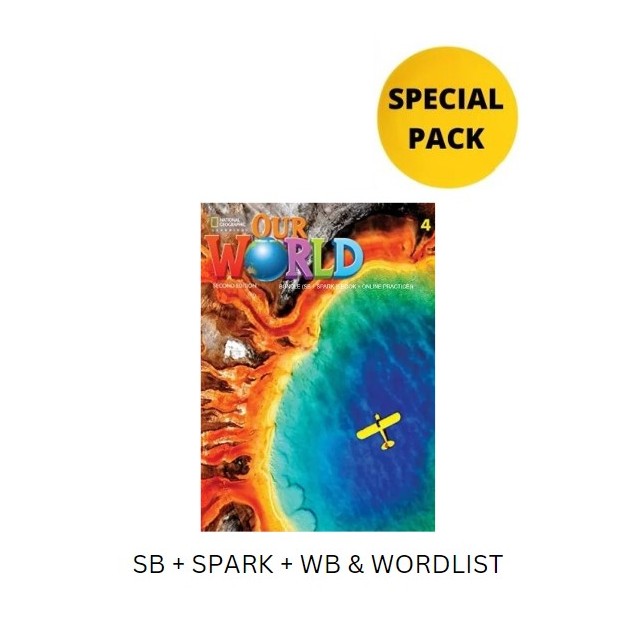 OUR WORLD 4 SPECIAL PACK FOR GREECE (SB + SPARK + WB   WORDLIST) BRIT. ED 2ND ED