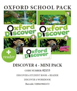 OXFORD DISCOVER 4 PACK MINI (SB + WB + READER) - 02153