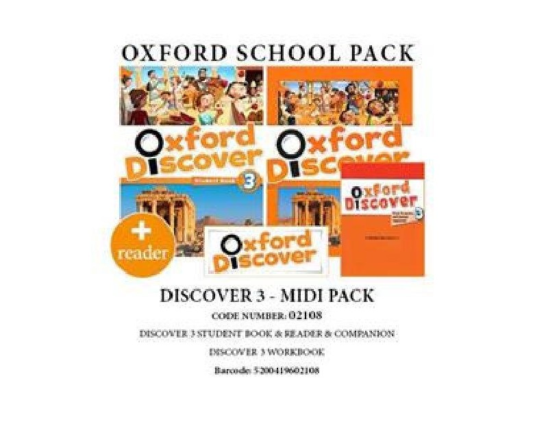 OXFORD DISCOVER 3 PACK MIDI (SB+ WB+ COMPANION+ READER) - 02108