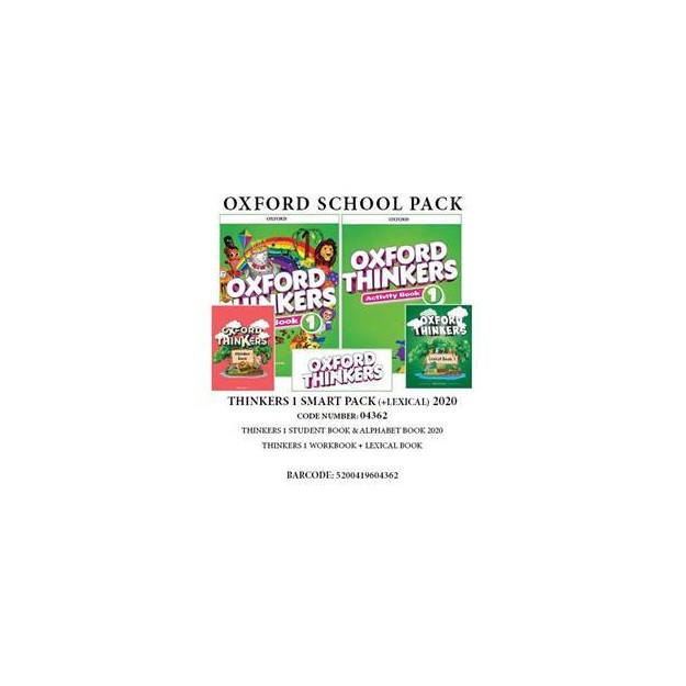 OXFORD THINKERS 1 NEW SMART PACK (SB + WB + ALPHABET BOOK 2020 + LEXICAL BOOK) 2020 - 04362