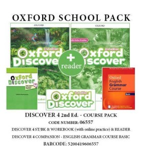 OXFORD DISCOVER 4 2ND ED COURSE PACK (SB + WB(+ON LINE) + ENGLISH GRAMMAR COURSE BASIC WO/KEY (+E-BOOK) + READER) - 06540