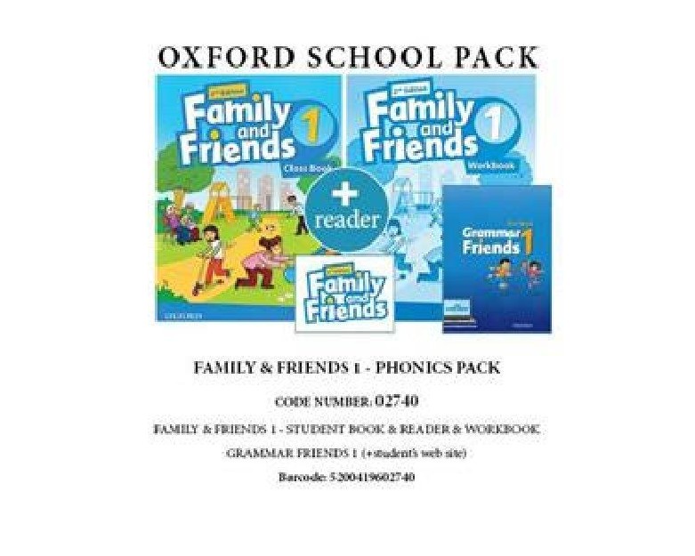 FAMILY AND FRIENDS 1 PHONICS PACK (SB+ WB+ OXFORD PHONICS WORLD 2+ GRAMMAR FRIENDS 1 READER) - 02740 2ND ED