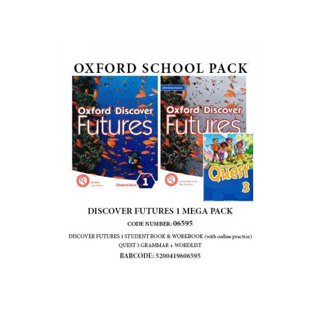 OXFORD DISCOVER FUTURES 1 MEGA PACK (DISCOVER FUTURES 1 ST/BK DISCOVER FUTURES 1 WKBK (+ONLINE) QUEST 3 GRAMMAR WORDLIST) - 0659