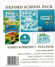 FAMILY AND FRIENDS 1 FULL PACK (SB + WB + ALPHABET BOOK + GRAMMAR FRIENDS 1 + OXFORD PRIMARY SKILLS READING WRITING 1 + READER) 