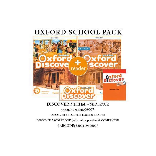 OXFORD DISCOVER 3 PACK MIDI ONLINE(SB+ WB(+ONLINE PRACTICE)+ COMPANION+ READER) - 06007 2ND ED