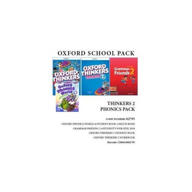 OXFORD THINKERS 2 PHONICS PACK (SB + WB + GRAMMAR FRIENDS 2 + OXFORD PHONICS WORLD 4) - 02795