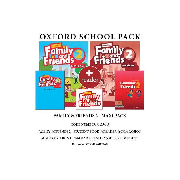 FAMILY AND FRIENDS 2 MAXI PACK (SB + WB + COMPANION + GRAMMAR FRIENDS 2 SB + WEBSITE+ READER) - 02368 2ND ED