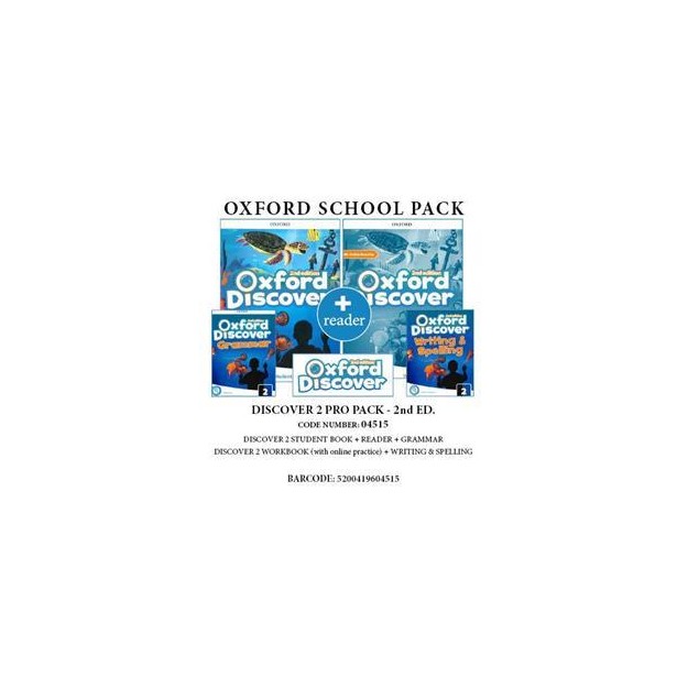 OXFORD DISCOVER 2 2ND PRO PACK (SB+ WB (WITH ONLINE) + GRAMMAR+ WRITING   SPELLING + READER) - 04522