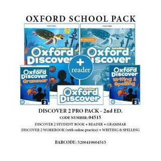 OXFORD DISCOVER 2 2ND PRO PACK (SB+ WB (WITH ONLINE) + GRAMMAR+ WRITING   SPELLING + READER) - 04522