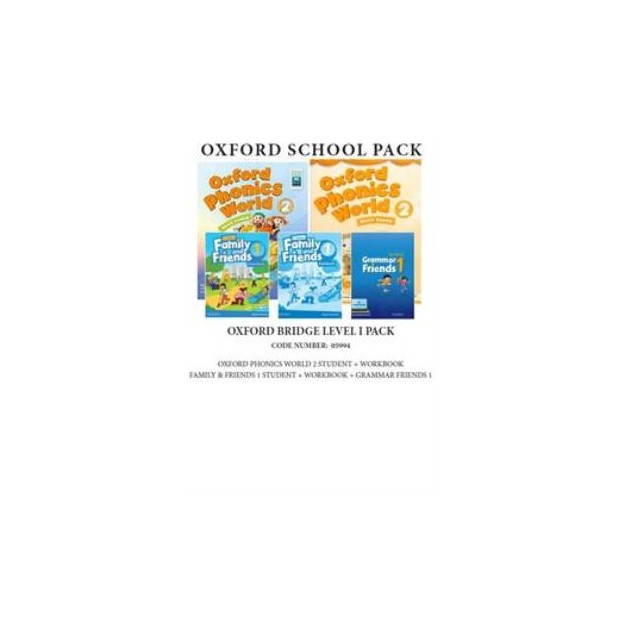 OXFORD BRIDGE LEVEL 1 PACK (OXFORD PHONICS WORLD 2 SB + WB   FAMILY AND FRIENDS 1 SB + WB   GRAMMAR FRIENDS 1) - 05994