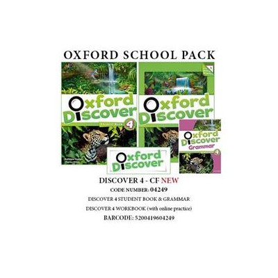 OXFORD DISCOVER 4 PACK CF NEW (SB + WB WITH ONLINE PRACTICE + DISCOVER GRAMMAR 4) - 04249