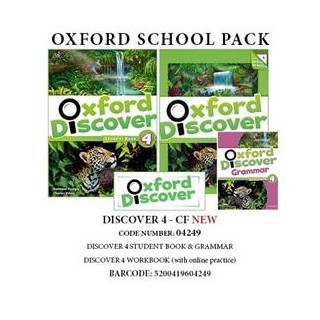 OXFORD DISCOVER 4 PACK CF NEW (SB + WB WITH ONLINE PRACTICE + DISCOVER GRAMMAR 4) - 04249