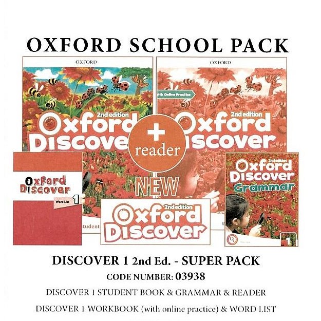 OXFORD DISCOVER 1 SUPER PACK (+ SB + WB WITH ONLINE PRACTICE + GRAMMAR + WORDLIST + READER) - 03938 2ND ED